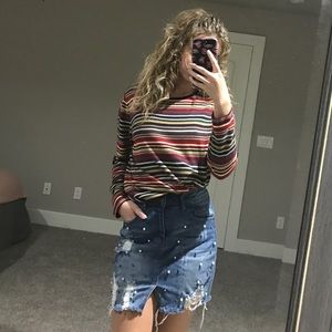 Retro striped sweater